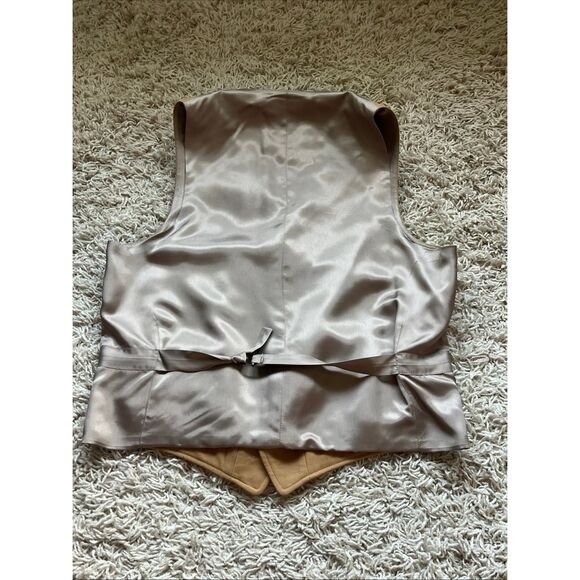 Ben Silver Wool Camel Waistcoat Vest Men's Suit Size 40R - Picture 6 of 12